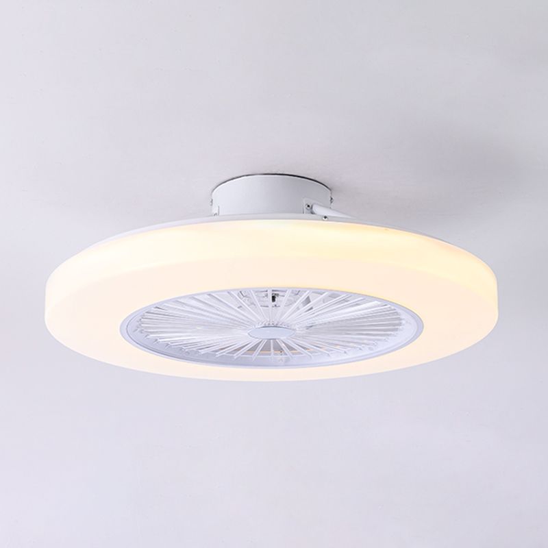 Metal Ceiling Fan Light Modern Style 1 Light Ceiling Fan Lighting for Living Room