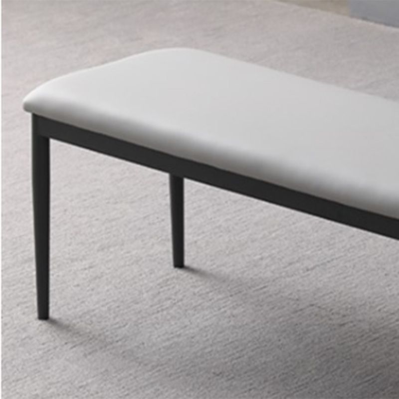 17.7"H Upholstered Seating Bench Cushioned Bench with Metal Legs