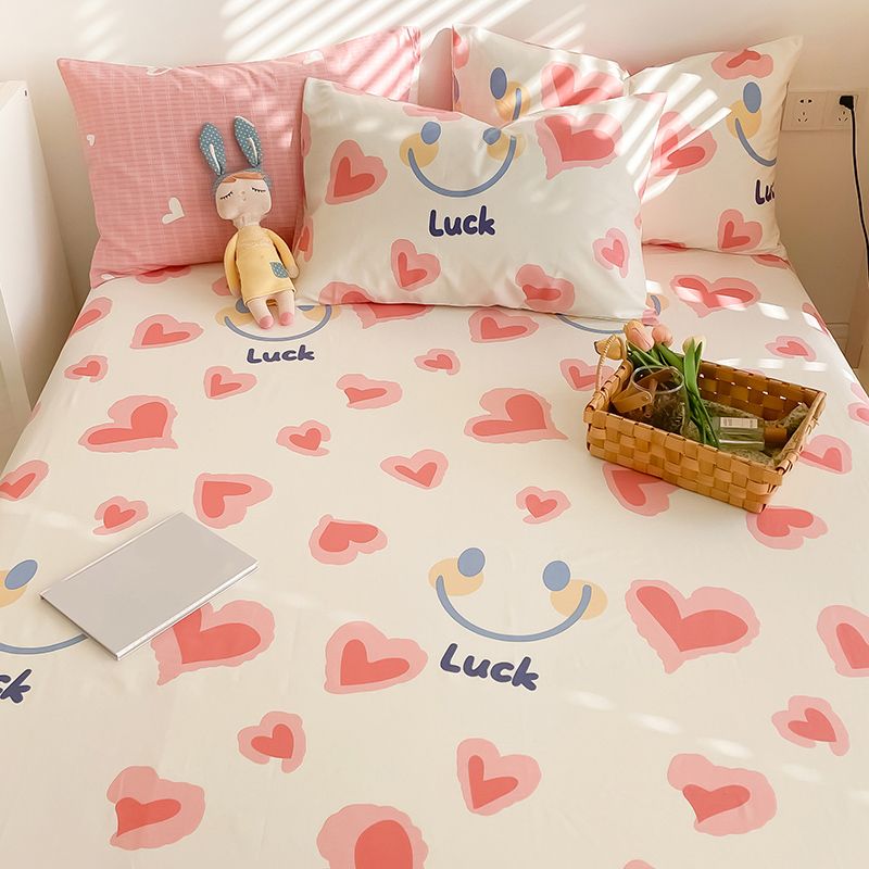 Fade Resistant Sheet Set Cartoon Painting Cotton Breathable Soft Bed Sheets