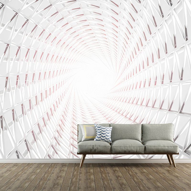 Illustration Style Big Wall Murals, 3D Endocentric Geometries Wall Covering for Gallery, Made to Measure