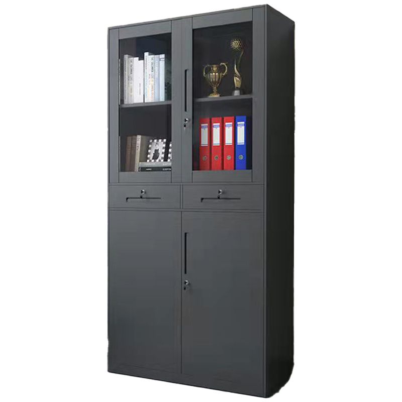 Modern File Cabinet Solid Color Vertical Metal File Cabinet with Storage Shelves