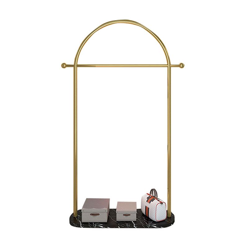 Modern Metal Hall Stand Hanging Rail with 2 Hooks Coat Hanger