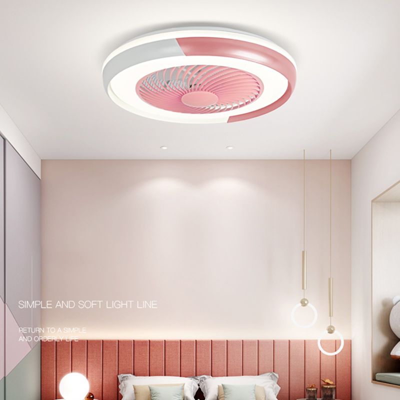 Metal Ceiling Fan Light Modern Style Ceiling Fan Light for Bedroom