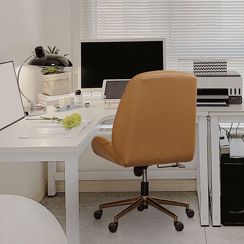 Modern Office Chair Leather Tilt Mechanism No Distressing Ergonomic Chair