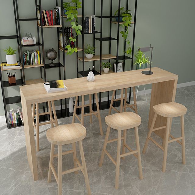 Modern Style Bar Counter Table Wooden Rectangle Table for Kitchen