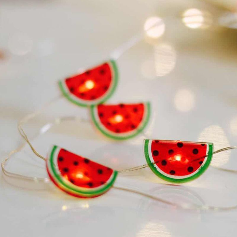 10m Watermelon Party Light Contemporary Plastic 100 Bulbs Red Battery/USB LED String Lighting