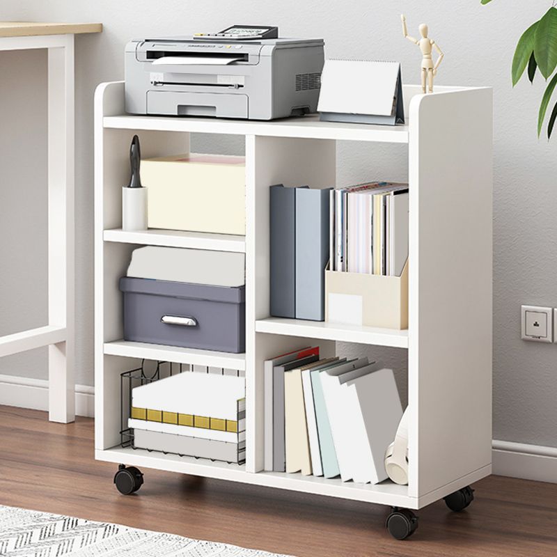 Simple Wood File Cabinet Solid Color Filing Cabinet On Castors