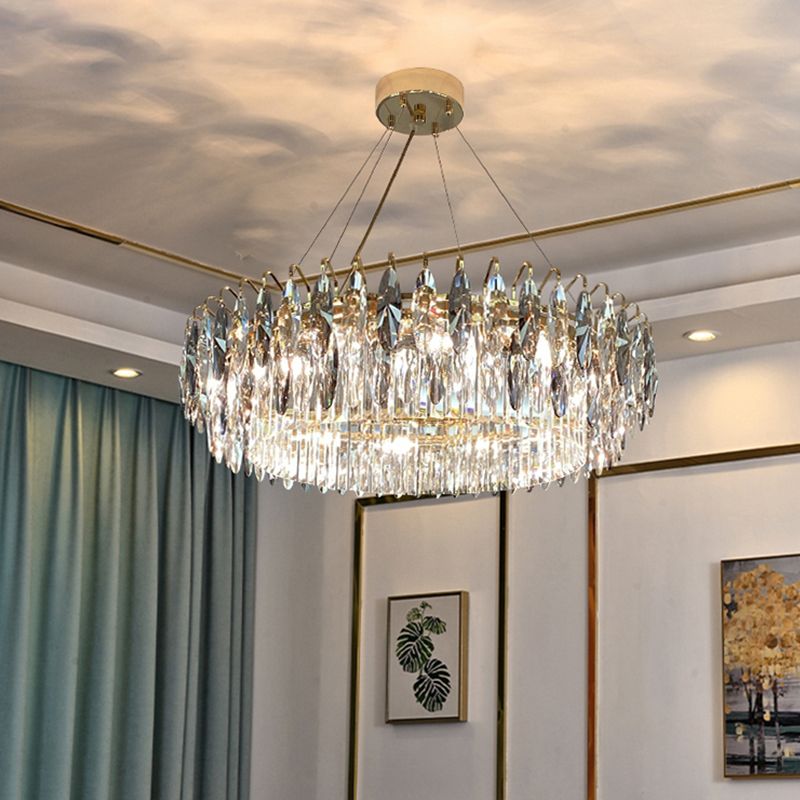 Géométrie de style contemporain Lumières de lustre 6 Lumières lisses de cristal Lumières