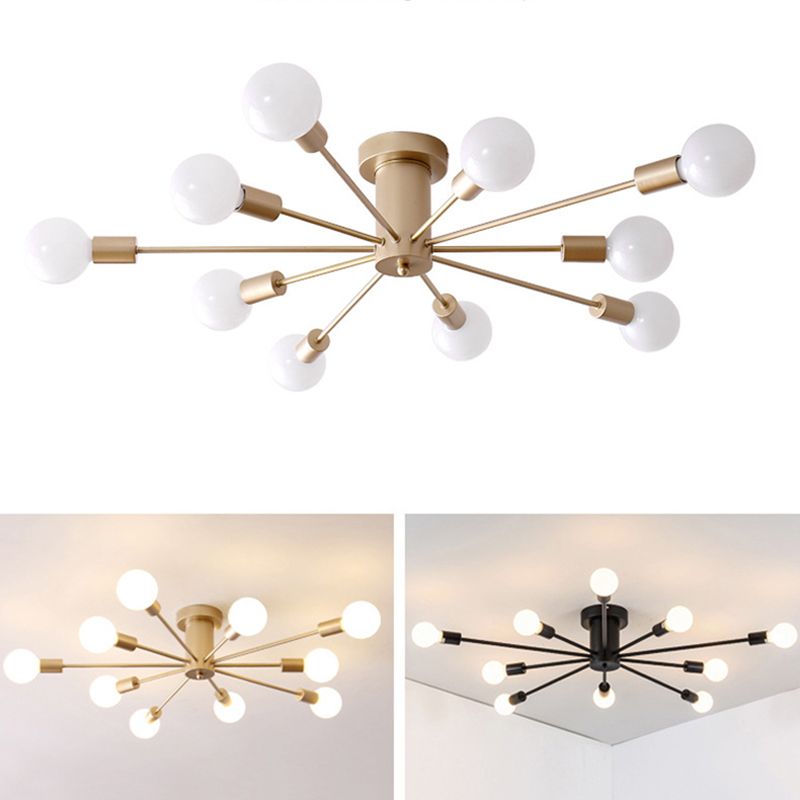 Molecular Styling Minimalism Flush-mount Light Open Bulb Design Living Room Ceiling Lamp