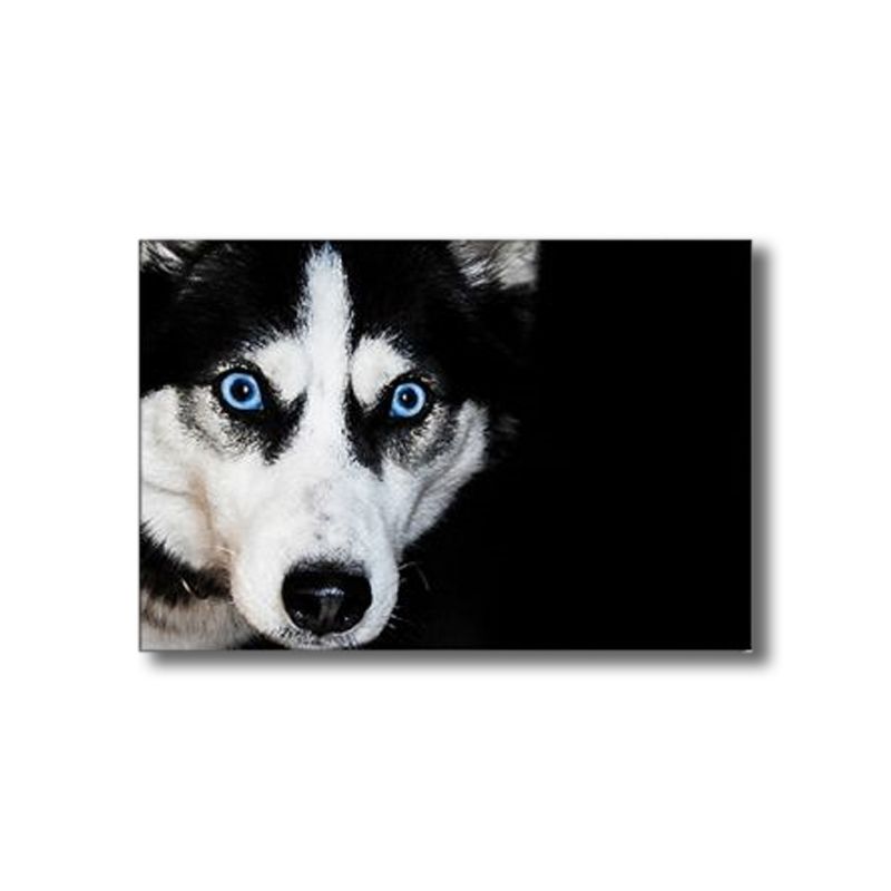 Vintage Pet Dog Canvas Print Light Color Textured Wall Art Decor for Living Room