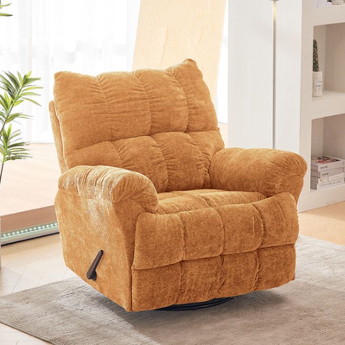 Solid Color Swivel Rocker Standard Recliner Metal Frame Recliner Chair