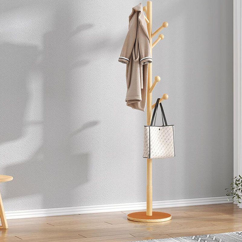 Modern Coat Hanger Wooden Framed Free Standing Coat Rack with Hooks