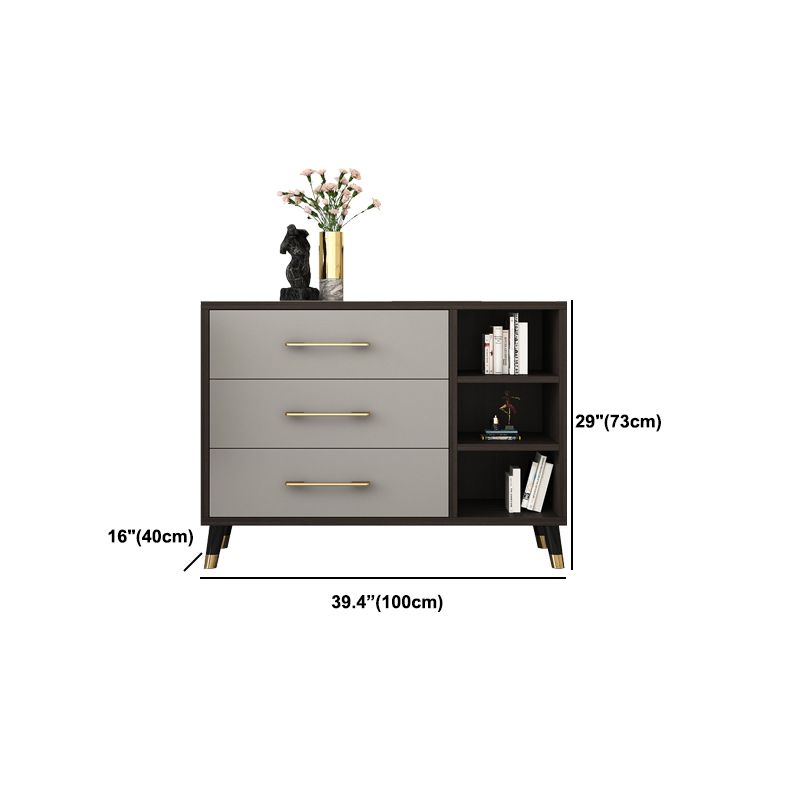 Classic Glam Bedroom Storage Chest Soft-Close Drawers Wood Dresser