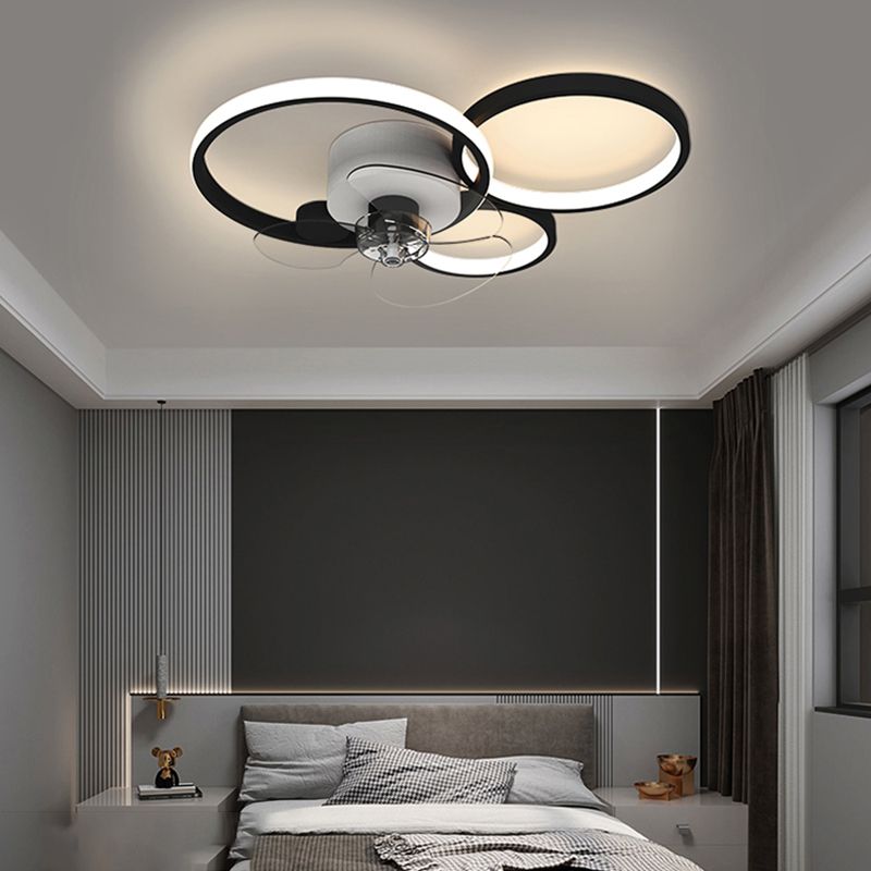 Ceiling Fan Light Modern Style LED Ceiling Light Fixture for Bedroom