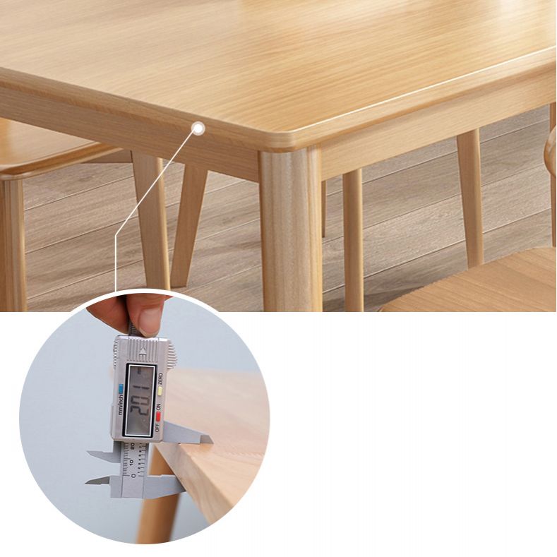 Juegos de mesa de comedor de madera maciza de estilo moderno con 4 patas muebles de comedor base para uso en el hogar