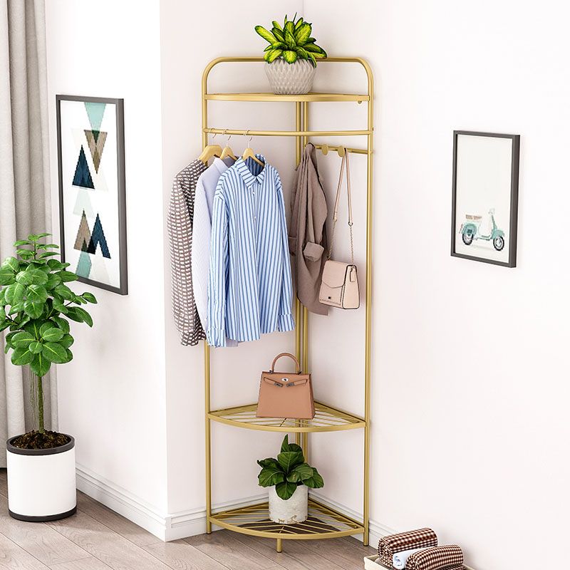 Modern Hall Tree Hooks Coat Hanger Storage Shleves Coat Hanger