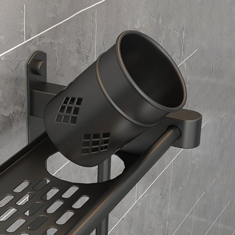 Modern Black Bathroom Accessory Stainless Steel Hardware Set Bath Shelf