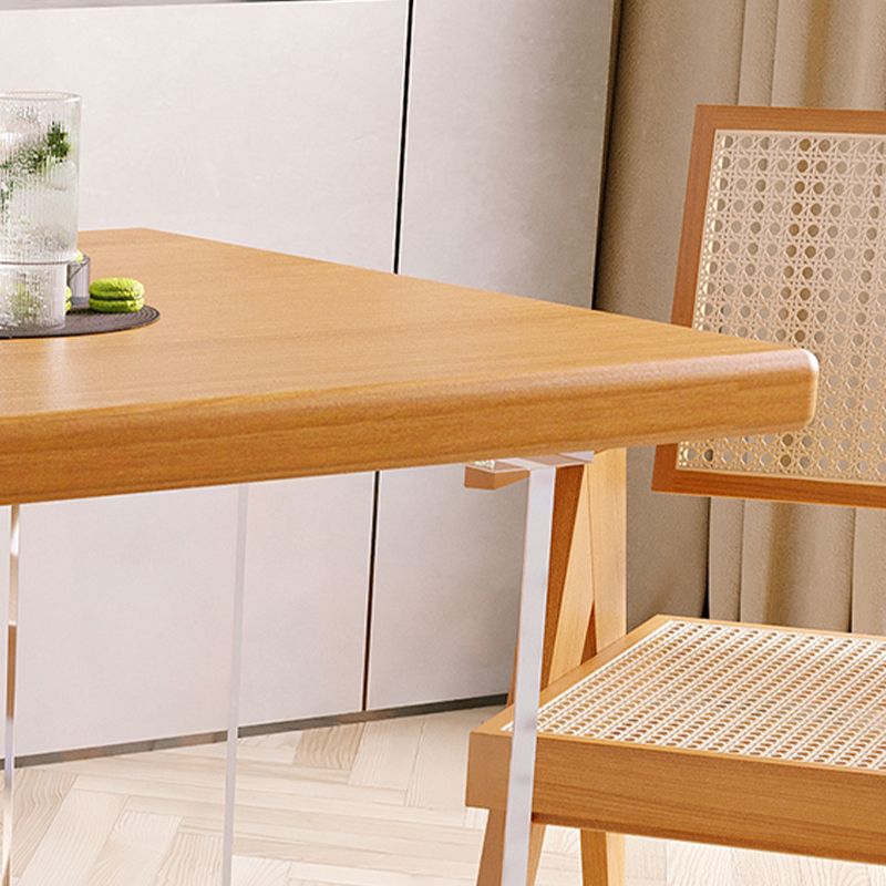 Modern 1/5 Pieces Dining Set Rectangle Pine Wood Dining Table for Kitchen