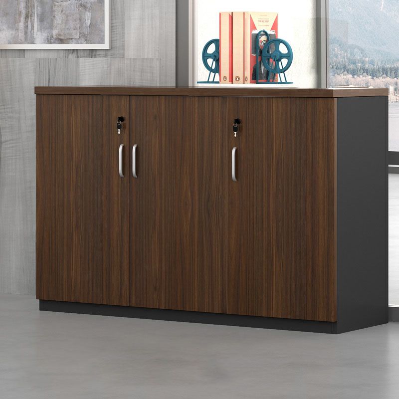 Nordic Style File Cabinet Wood Lateral File Cabinet with Locking Storage