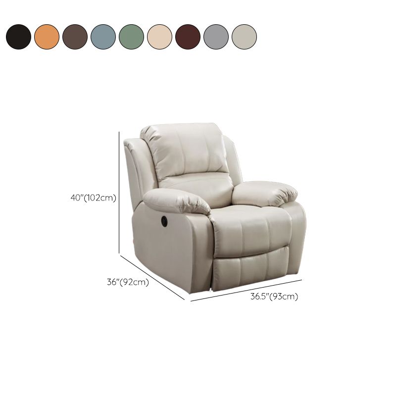 Faux Leather Standard Recliner Adjustable Recliner Chair with Lumbar Support