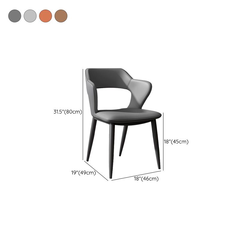 Modern Style Dining Chair Leather Wingback Arm Chair for Dining Room