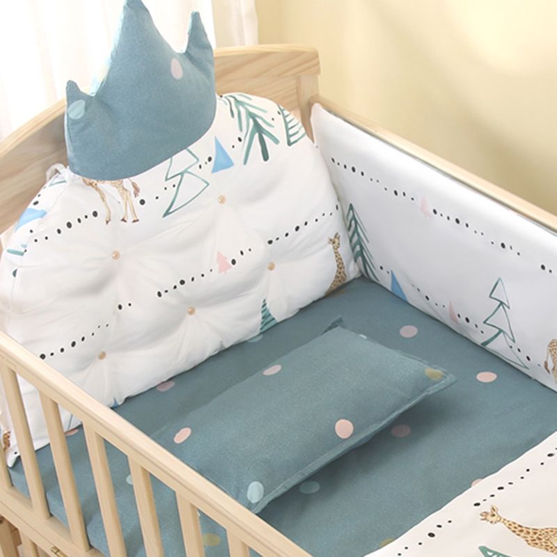 Scandinavian Wood Baby Crib Pine Light Wood Nursery Crib with Storage