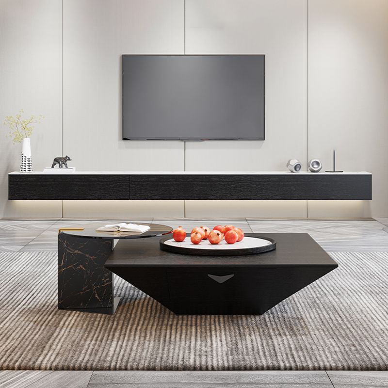 Modern Stone TV Media Stand Wall-mounted TV Console for Living Room