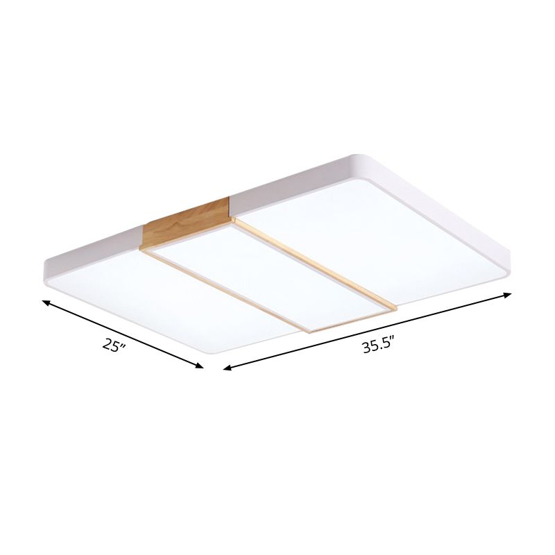 Slim Panel Rechthoek Plafond Mount Licht Nordic Acryl Groen/Roze/White Ceiling Fixture voor Living Room