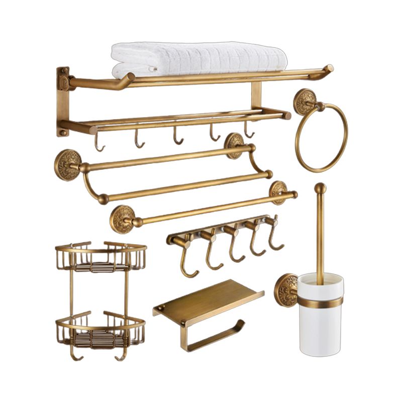 Traditional Bathroom Accessory Kit Gold Paper Holder Bathroom Set