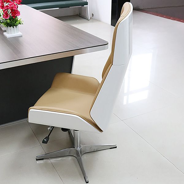 Chrome Metal Modern Task Chair with Wheels Executive Ergonomic Desk Chair