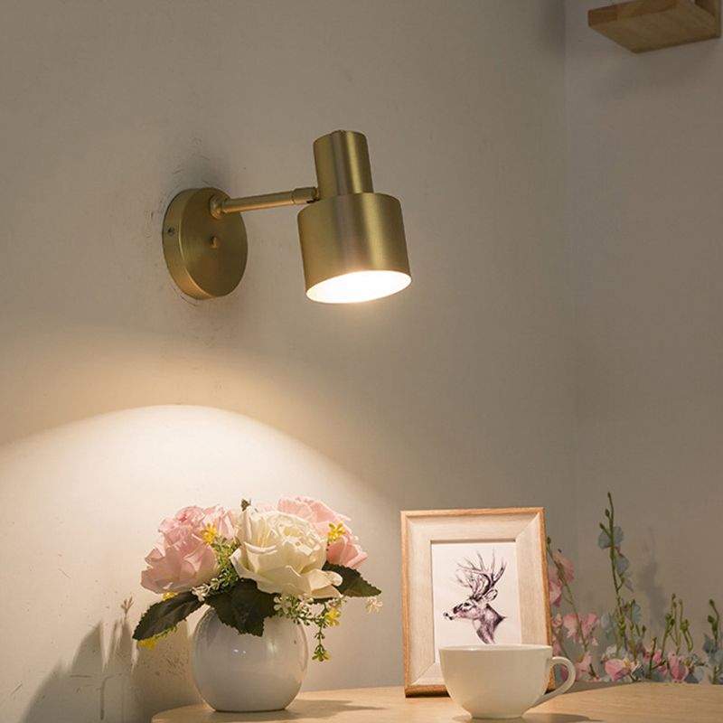 Modern Wall Sconce Geometric Shape Vanity Lamp with Metal Shade