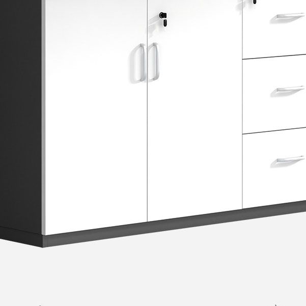 Contemporary Style File Cabinet Lateral Wood File Cabinet with Locking Storage