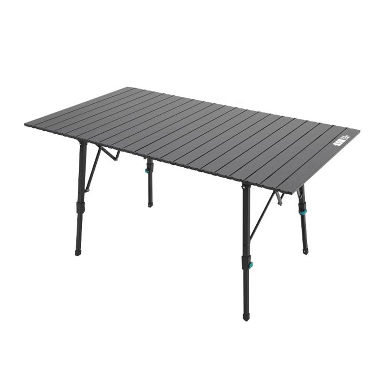 Metal Foldable Camping Table Brown/Black Contemporary Lift Table