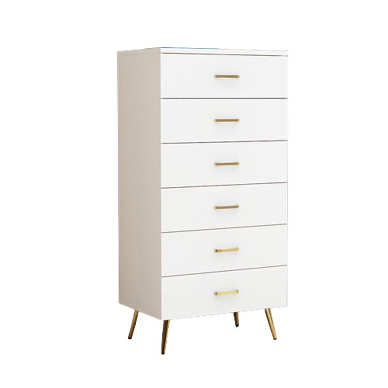 White 15.74" Wide Accent Chest Rubberwood Chest with Drawers