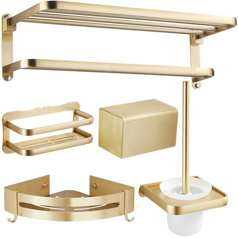 Modern Gold Bathroom Accessory Kit Towel Bar Bath Shelf Bath Hardware Set