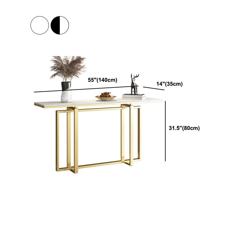 14" H * 31" H Stone  Hallway Console Sofa Table, Rectangular Sofa Table