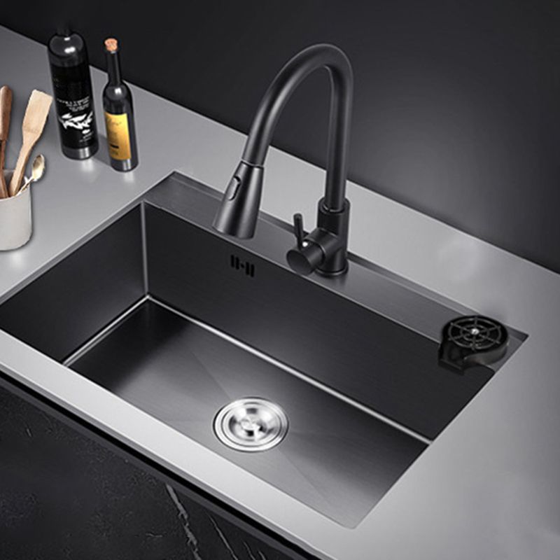 Contemporary Kitchen Sink Stainless Steel 2 Holes Drop-In Kitchen Sink