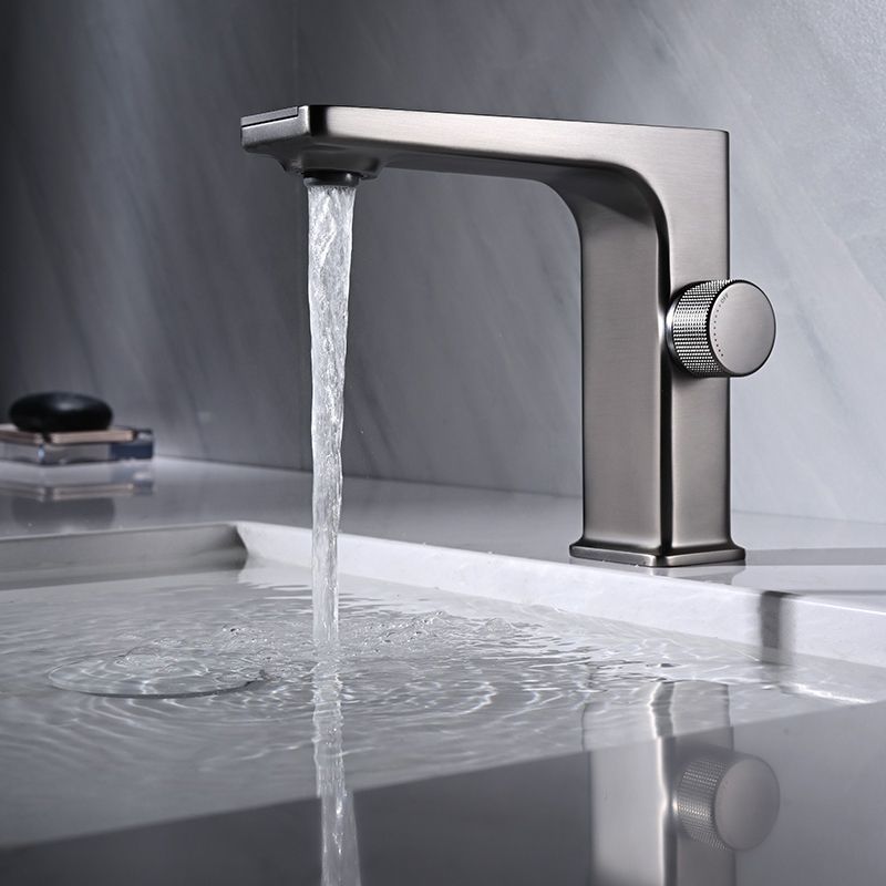 Modern Vessel Sink Faucet Digital Display Knob Handle Low Arc Faucet