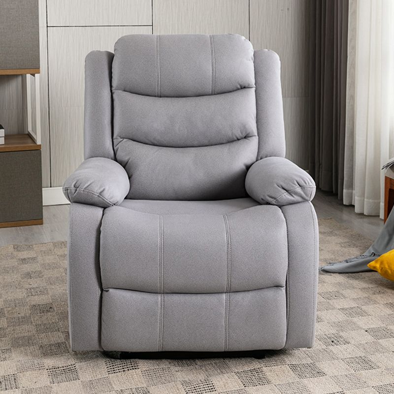 Solid Color Faux Leather Standard Recliner Manial-Push Back Recliner Chair