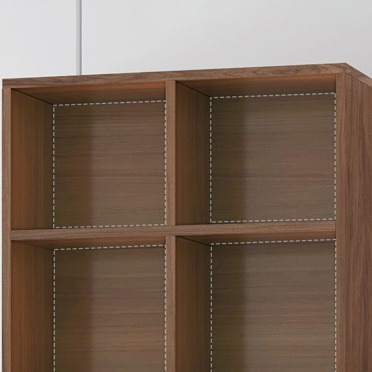 Modern Standard Bookshelf Engineered Wood Closed Back Bookcase