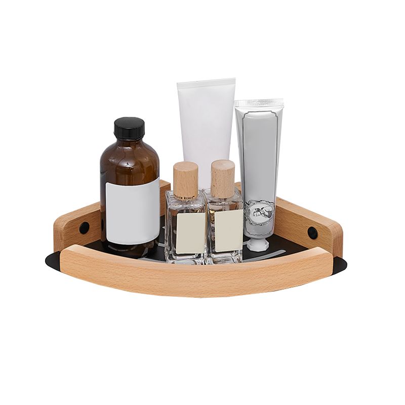 Metal and Wood Bathroom Accessory as Individual or as a Set in Black