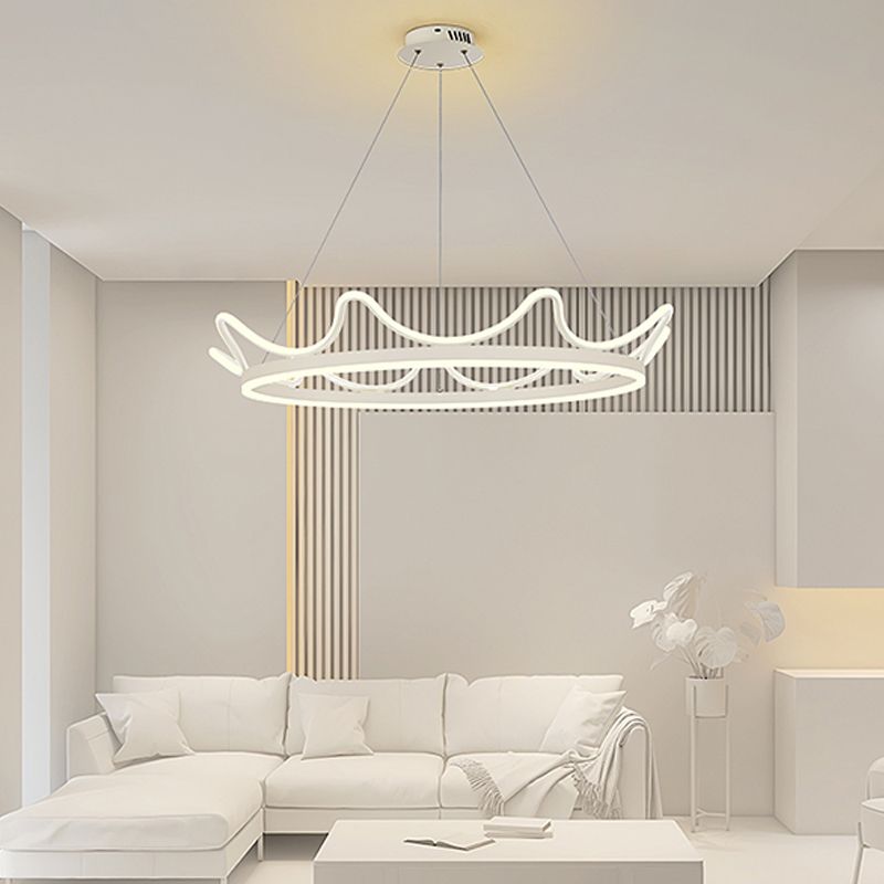 2 Lights Linear Chandelier Modern Simple Hanging Pendant Light Fixture for Living Room