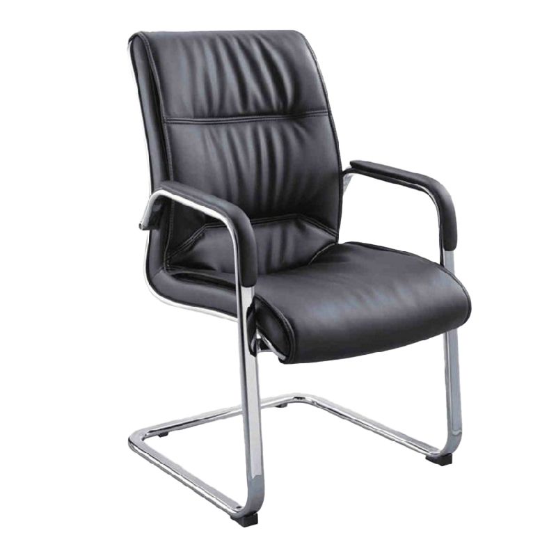 Contemporary Ergonomic Office Chair High Back No Wheels Desk Chair