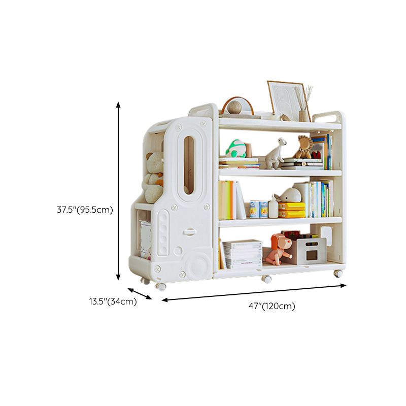 Contemporary Open Back Standard Kids Bookcase Plastic Standard Bookcase