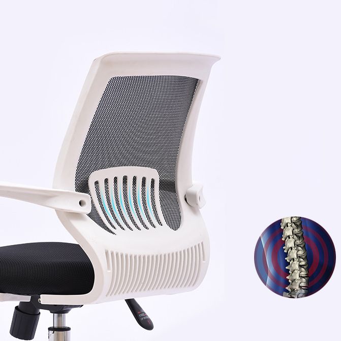 Contemporary Microfiber Adjustable Ergonomic Chair Mid-Back Conference Arm Chair