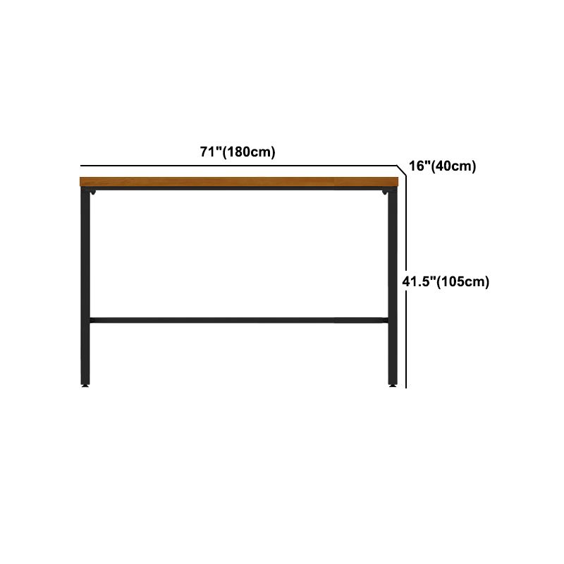 Pine Wood Bar Table Industrial Rectangle Bar Dining Table with Trestle for Cafe