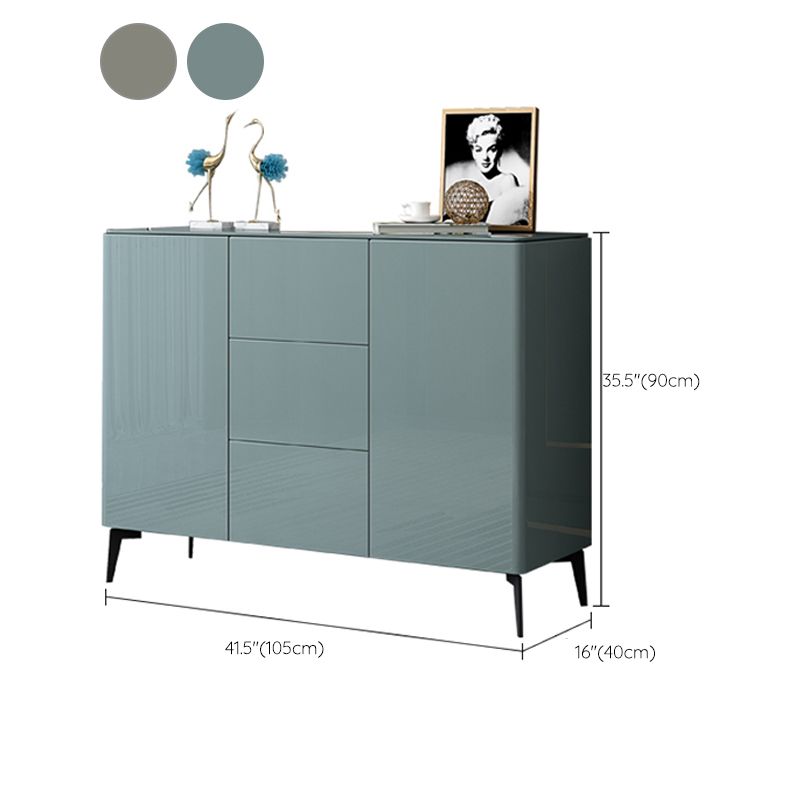 Glam Style Sideboard Wood Dining Buffet with Cabinets and Drawers