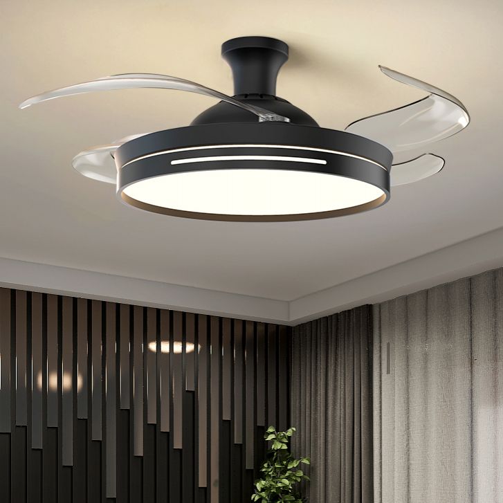 Contemporary LED Ceiling Fan Light Minimalist Flush Mount Light for Living Room