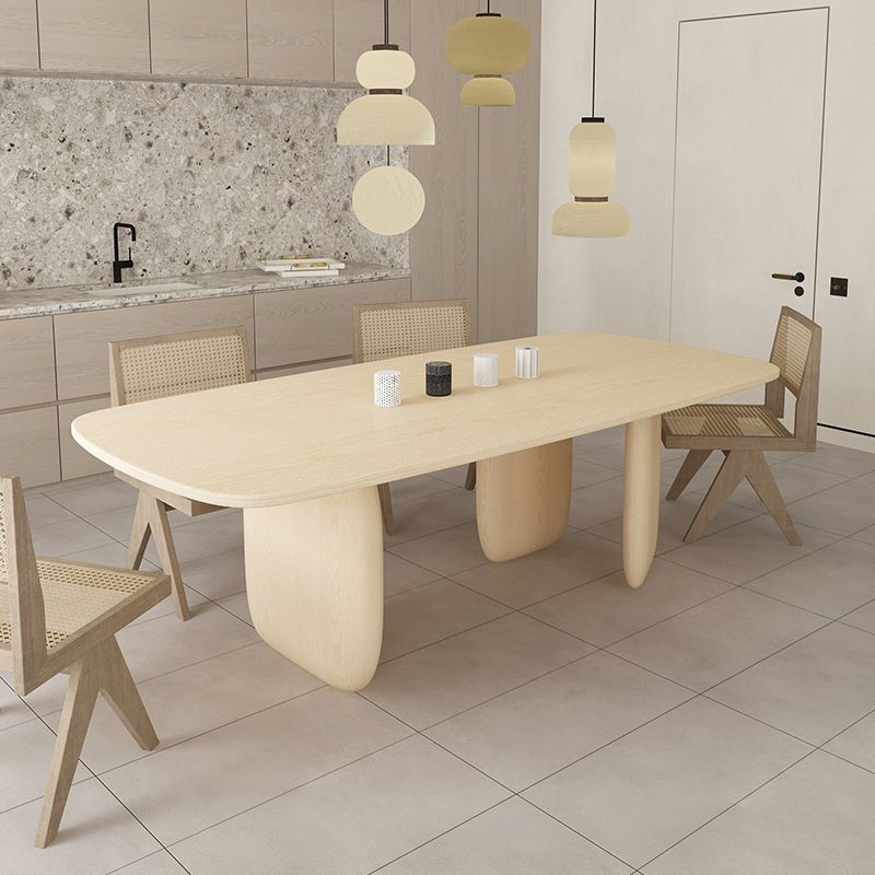 Contemporary Solid Wood Dining Table 3 Legs Dining Table for Home Use