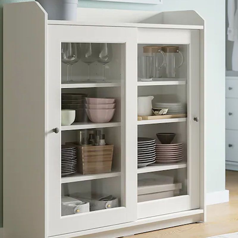 Modern White Sideboard Server Cabinets Included Server for Dining Room